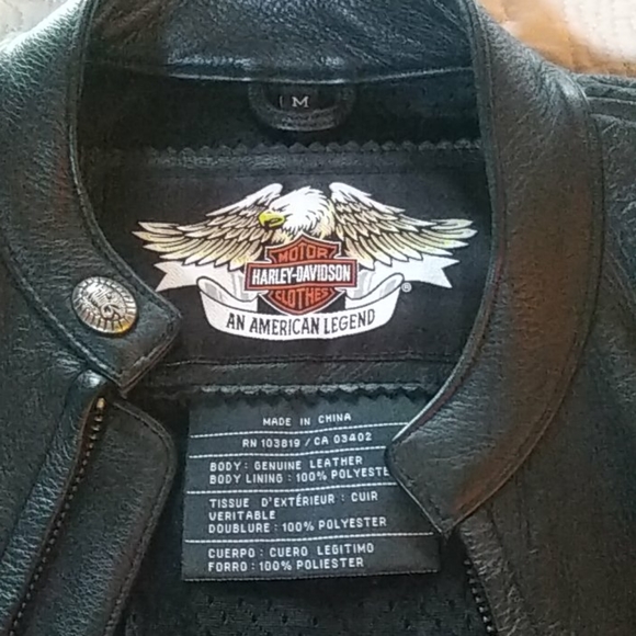SOLD-Harley Davidson Leather Coat - Picture 13 of 15